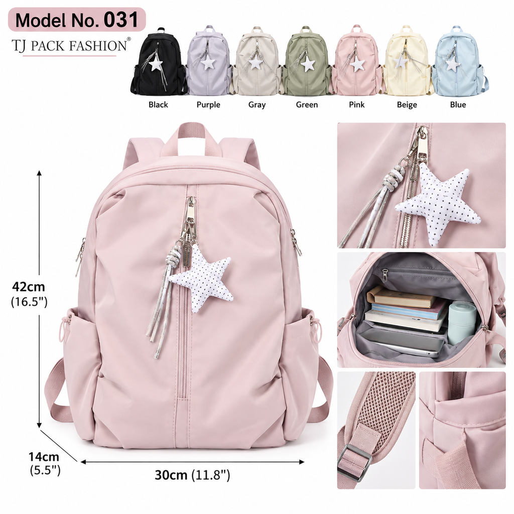 Model No. 031 – Star Charm Multi-Compartment Backpack