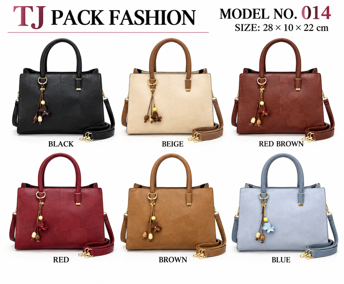 Model No. 014 – Textured Structured Top-Handle Handbag