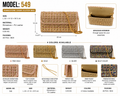 Model 549 Women Fashion Rhinestone Chain Clutch Bag