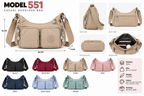 Model No. 551 – Multi-Pocket Casual Shoulder Bag