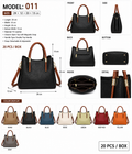 Model 011 – Structured Tote Bag with Contrast Handles & Magnetic Snap