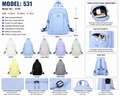 Model 531  Fashion Multi-Pocket Travel Backpack