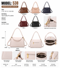 Model 538 Women Fashion Braided Handle Shoulder & Handbag