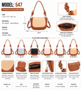 Model 547 Women Fashion Straw-Panel Shoulder Bag