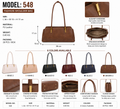 Model 548 Women Fashion Structured Shoulder Tote Bag