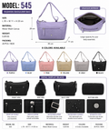 Model 545 Water-Wash Canvas Multi-Pocket Shoulder Bag