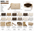 Model 546 Women Fashion Patterned Long Clutch Bag