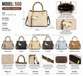 Model 550 Women Fashion Quilted Charm Handbag