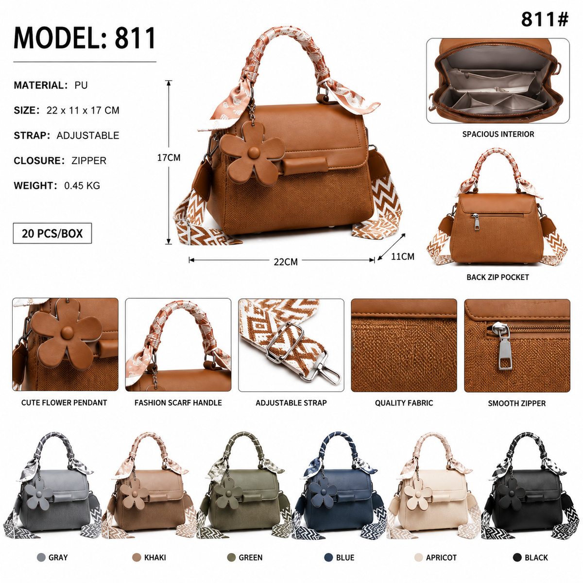 MODEL:811 – Fashion Top Handle Handbag