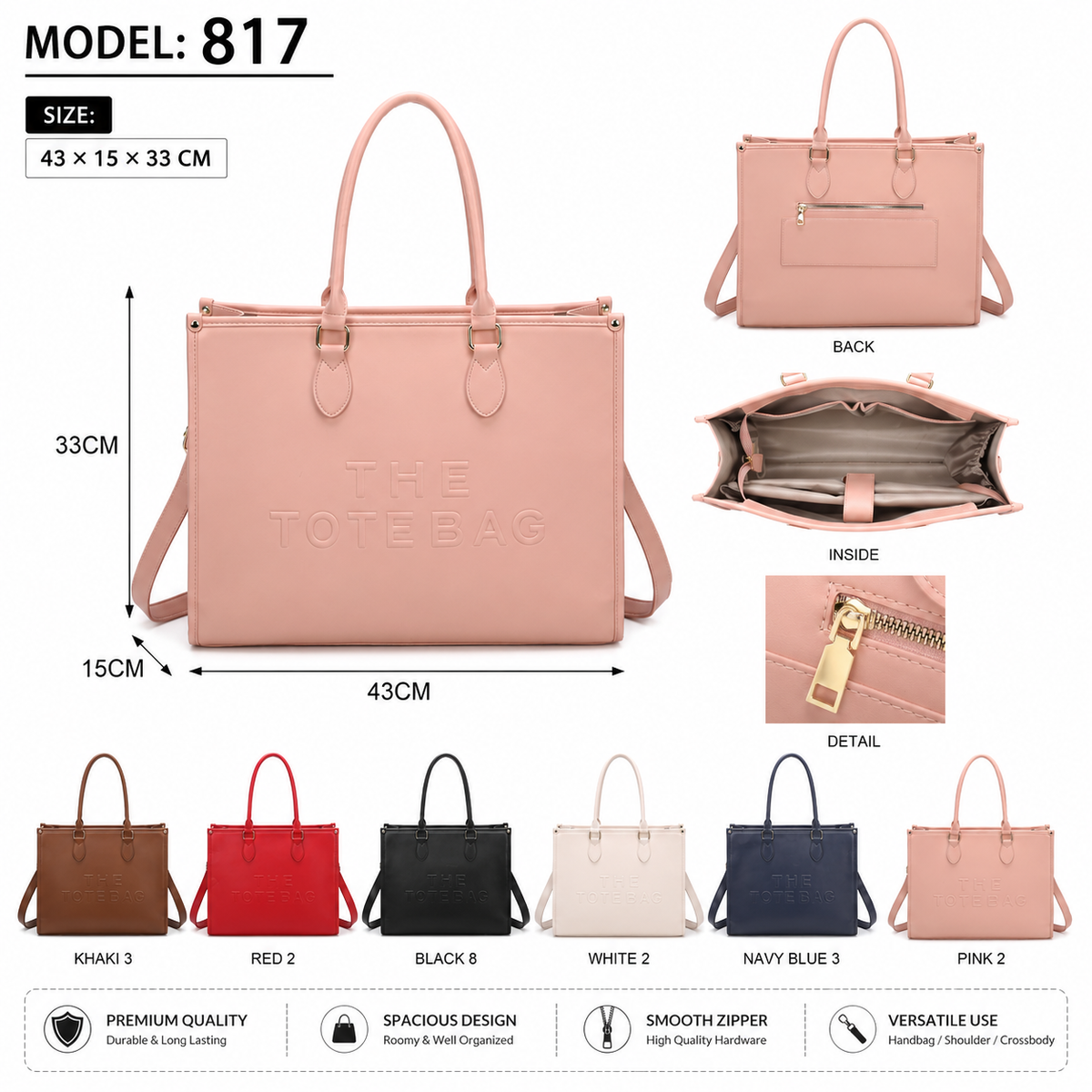 MODEL:817 – Fashion Business Tote Bag