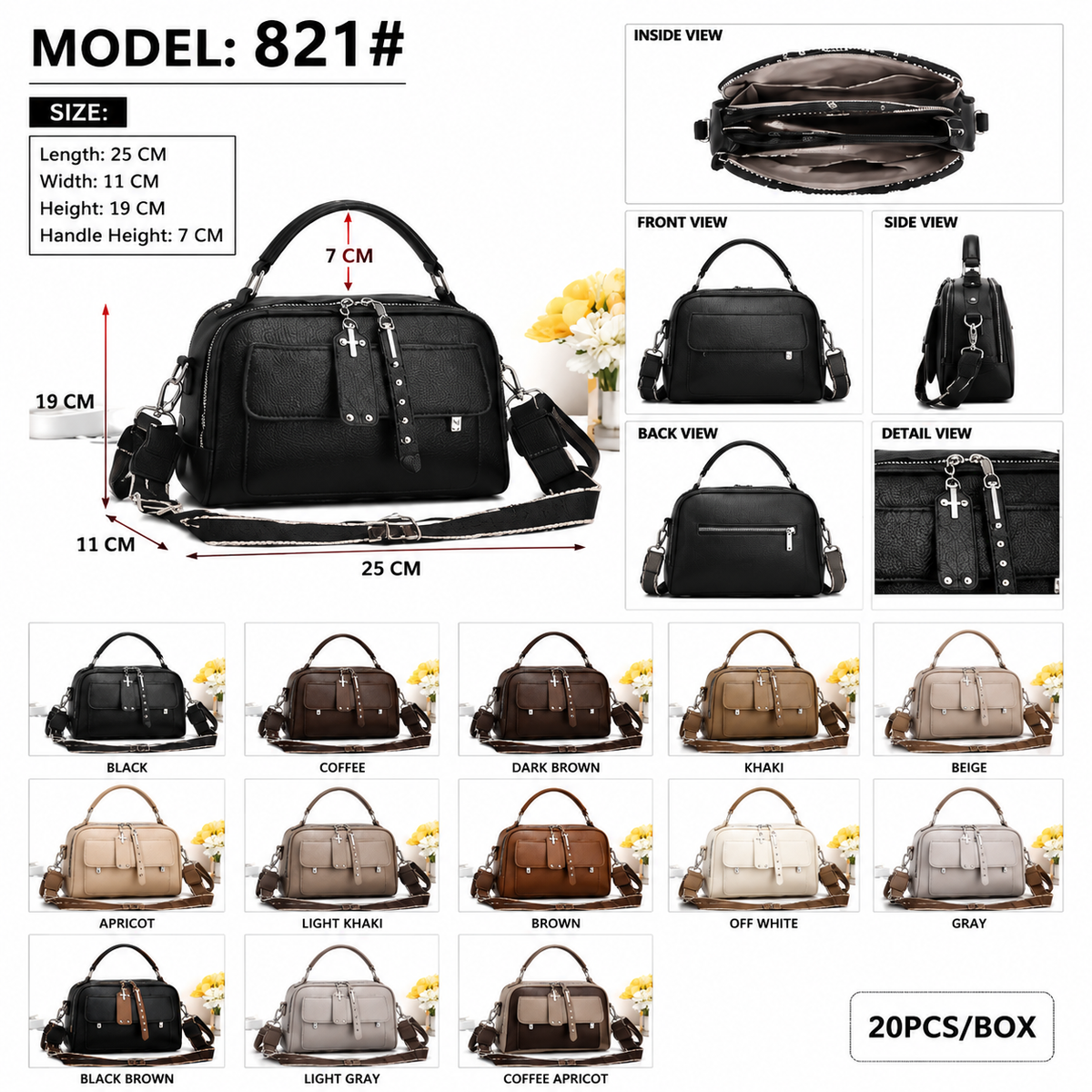 MODEL:821 – Fashion Top Handle Handbag
