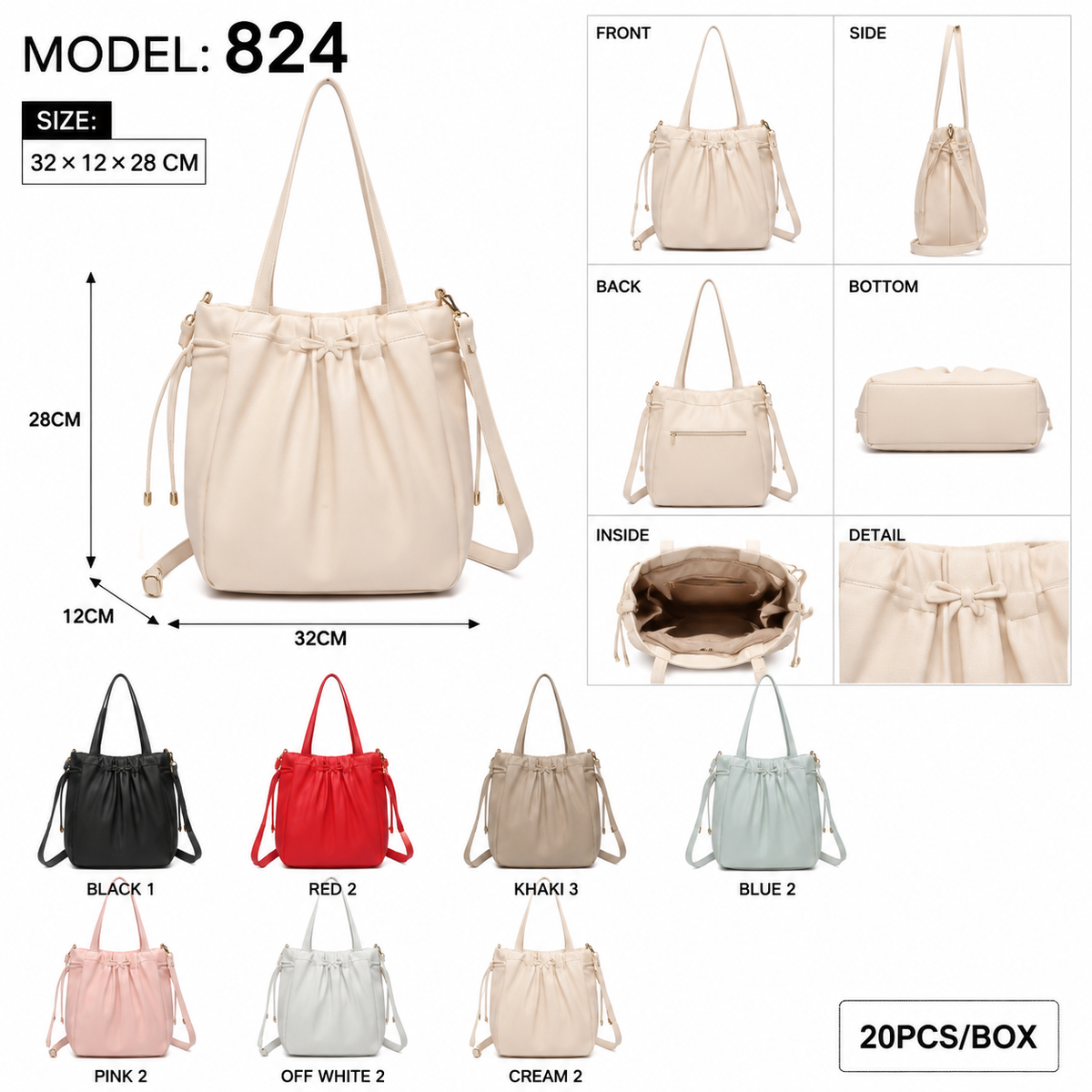 MODELO:824 – Bolso de hombro de moda