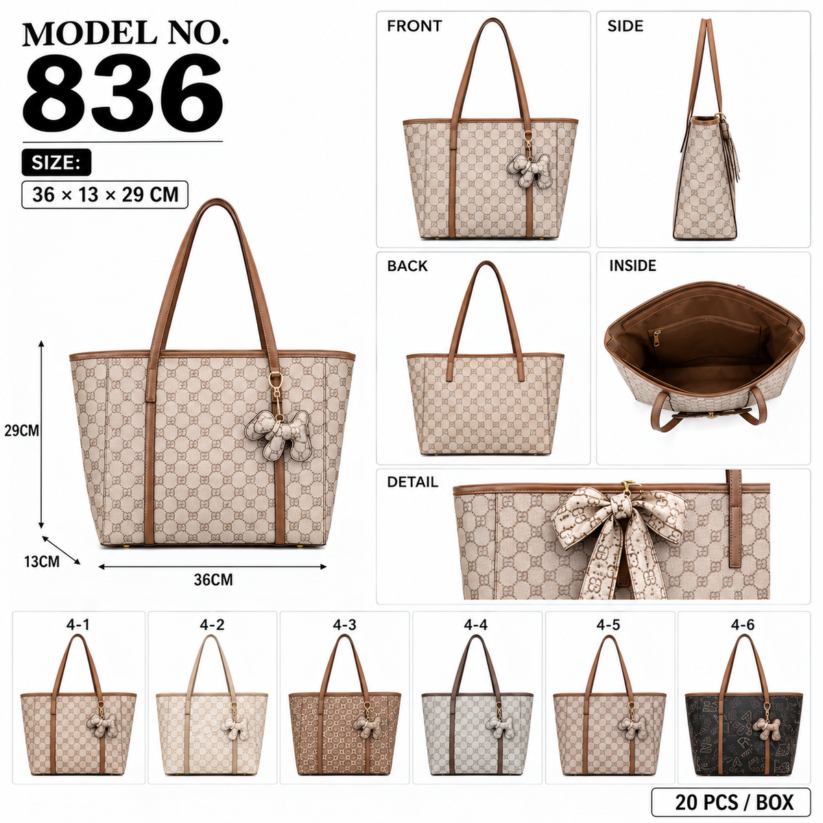 Model No. 836 – Fashion Printed Tote Bag