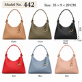 Model 442 – Large Hobo Shoulder Bag with Gold Ring Charm