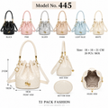 Model 445 – Woven Drawstring Bucket Shoulder Bag
