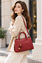 Model No. 014 – Textured Structured Top-Handle Handbag