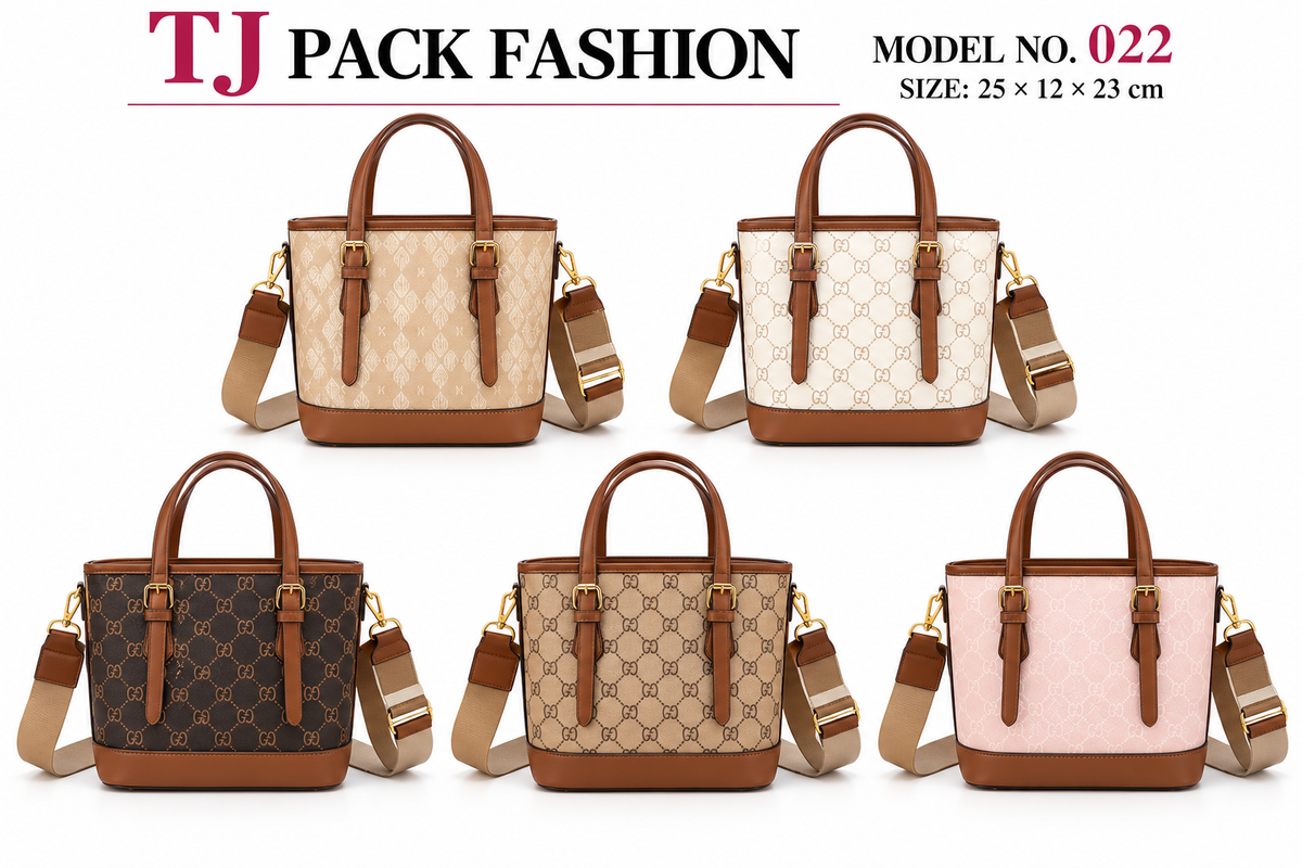 Model No. 022 – Patterned Mini Tote Bag with Shoulder Strap